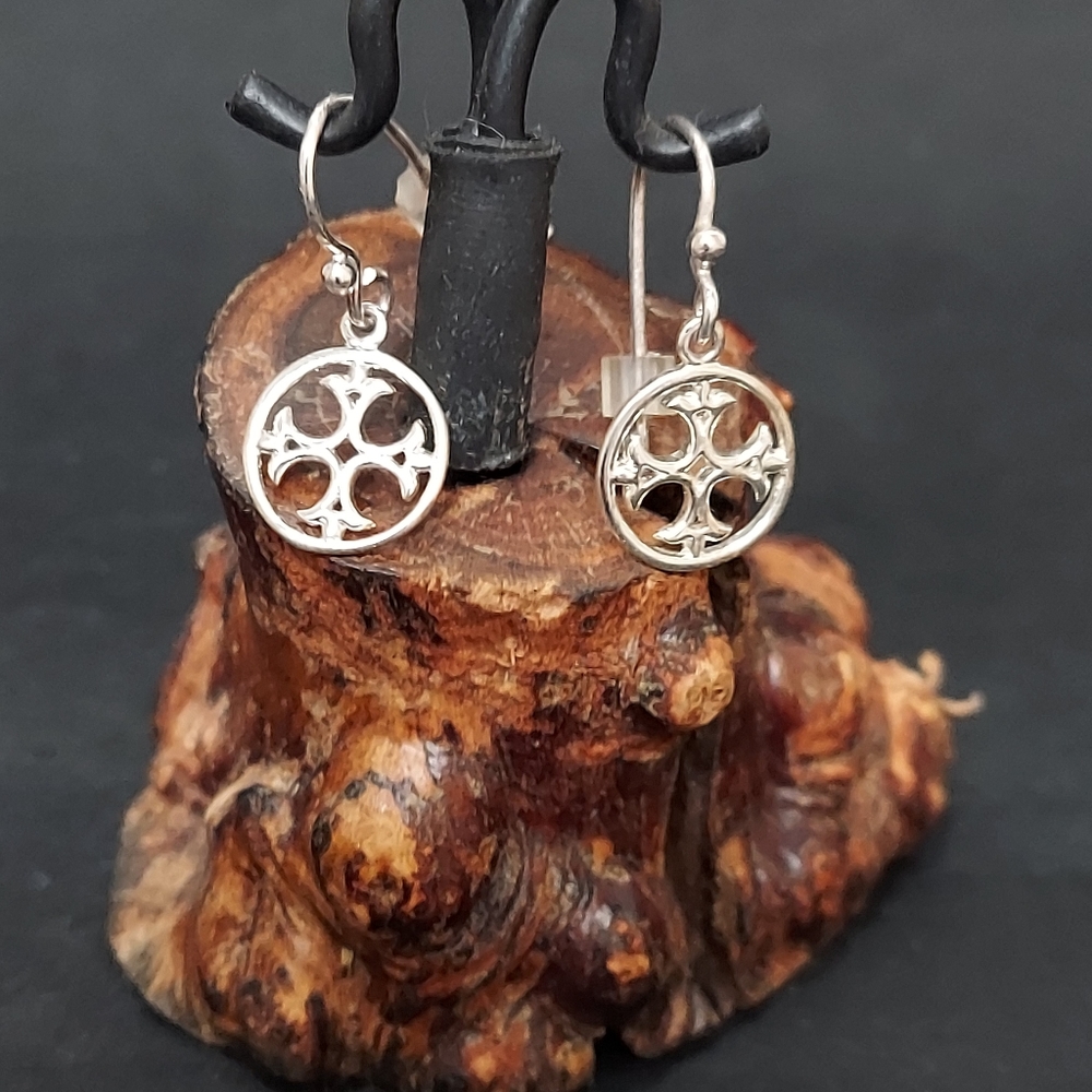 Sterling Silver Cross Earrings